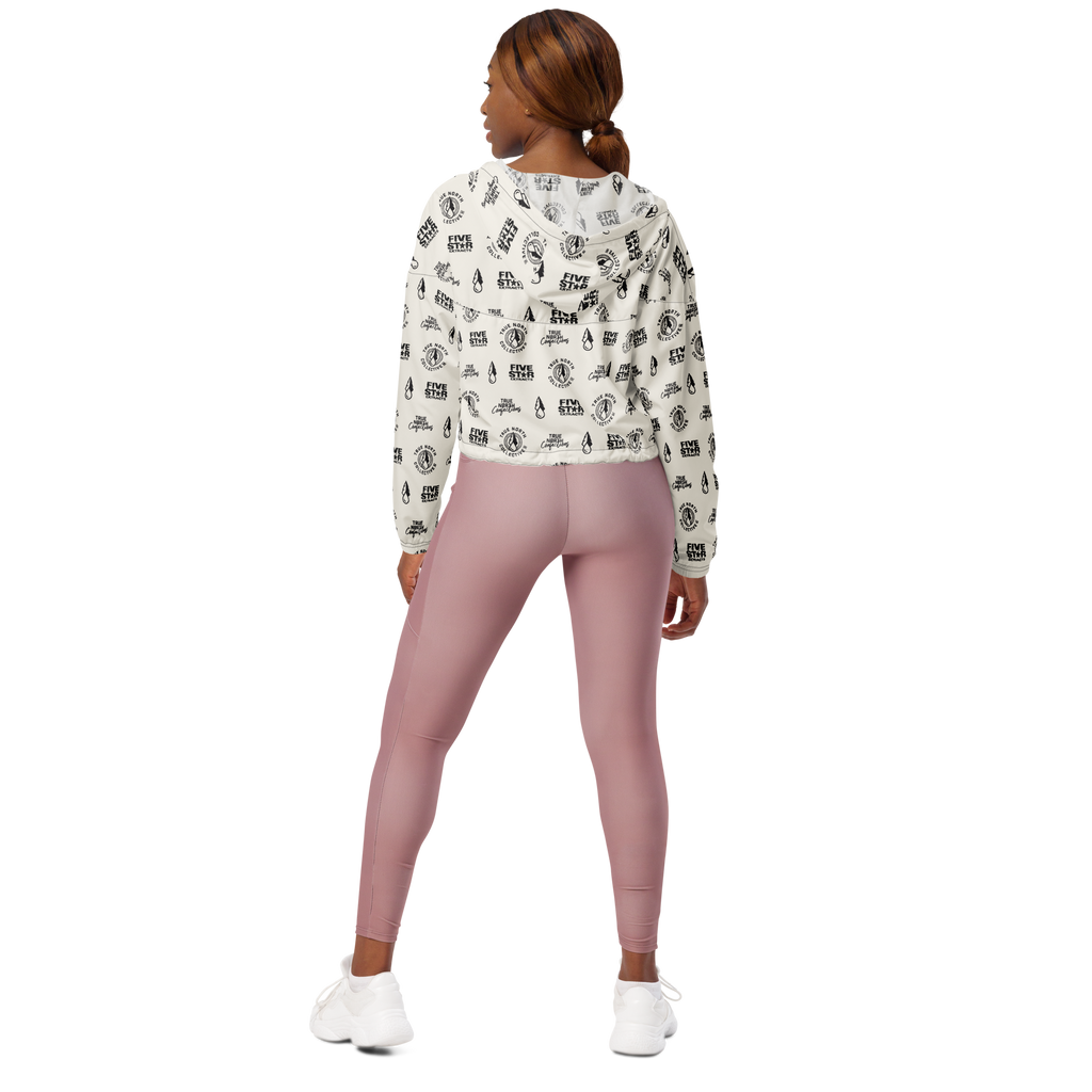 Women’s cropped Logo Pattern windbreaker