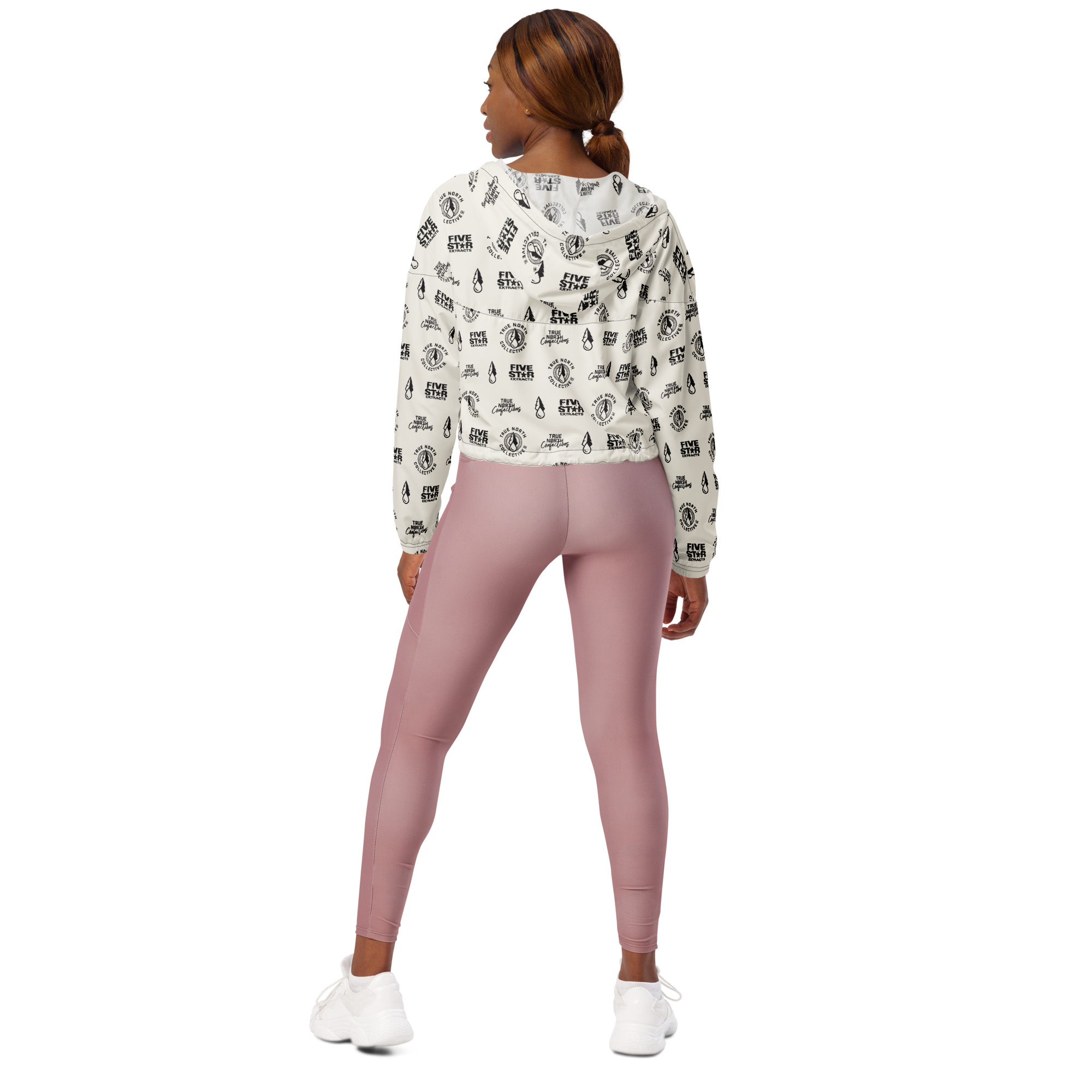 Women’s cropped Logo Pattern windbreaker