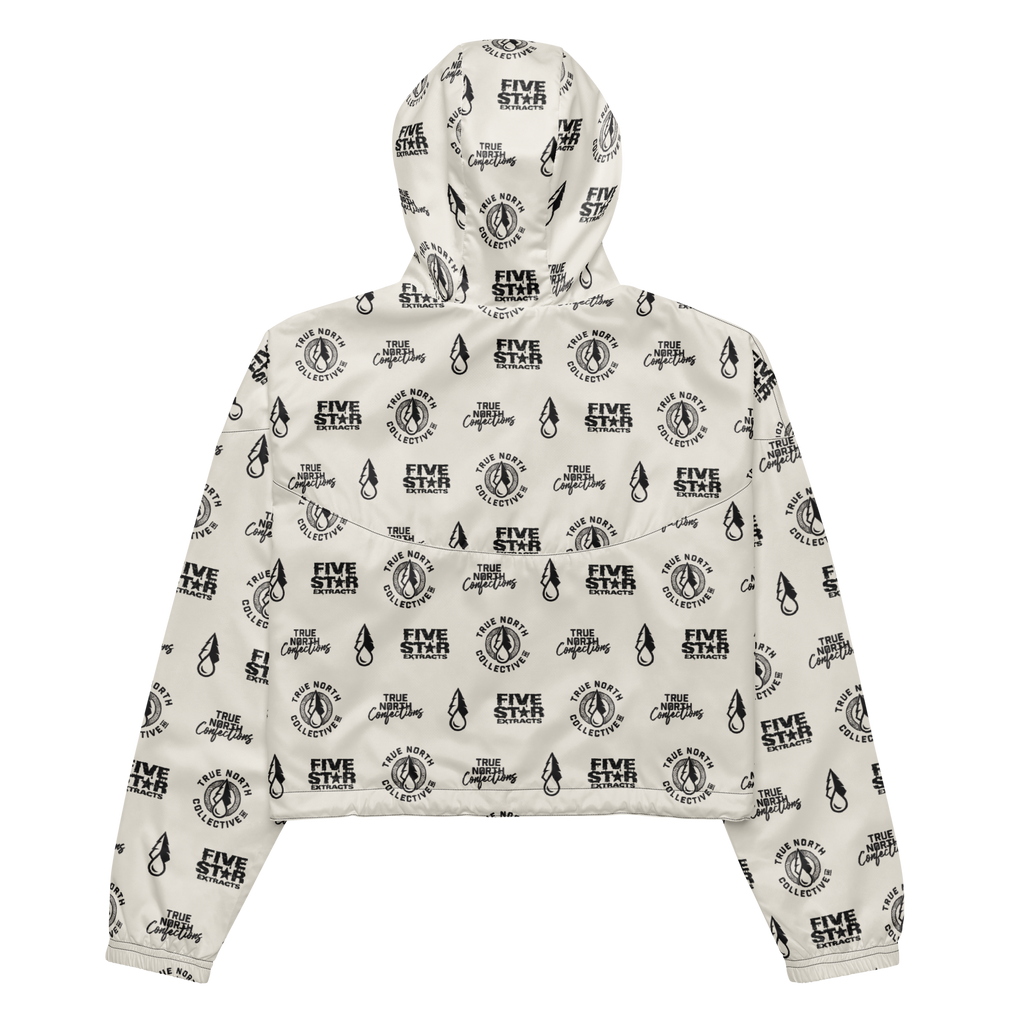 Women’s cropped Logo Pattern windbreaker
