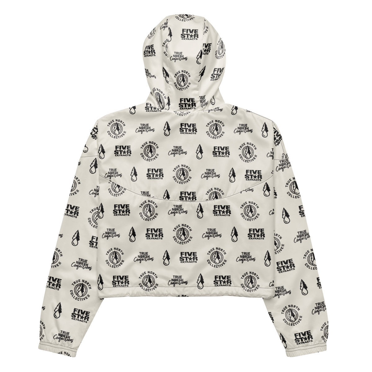 Women’s cropped Logo Pattern windbreaker