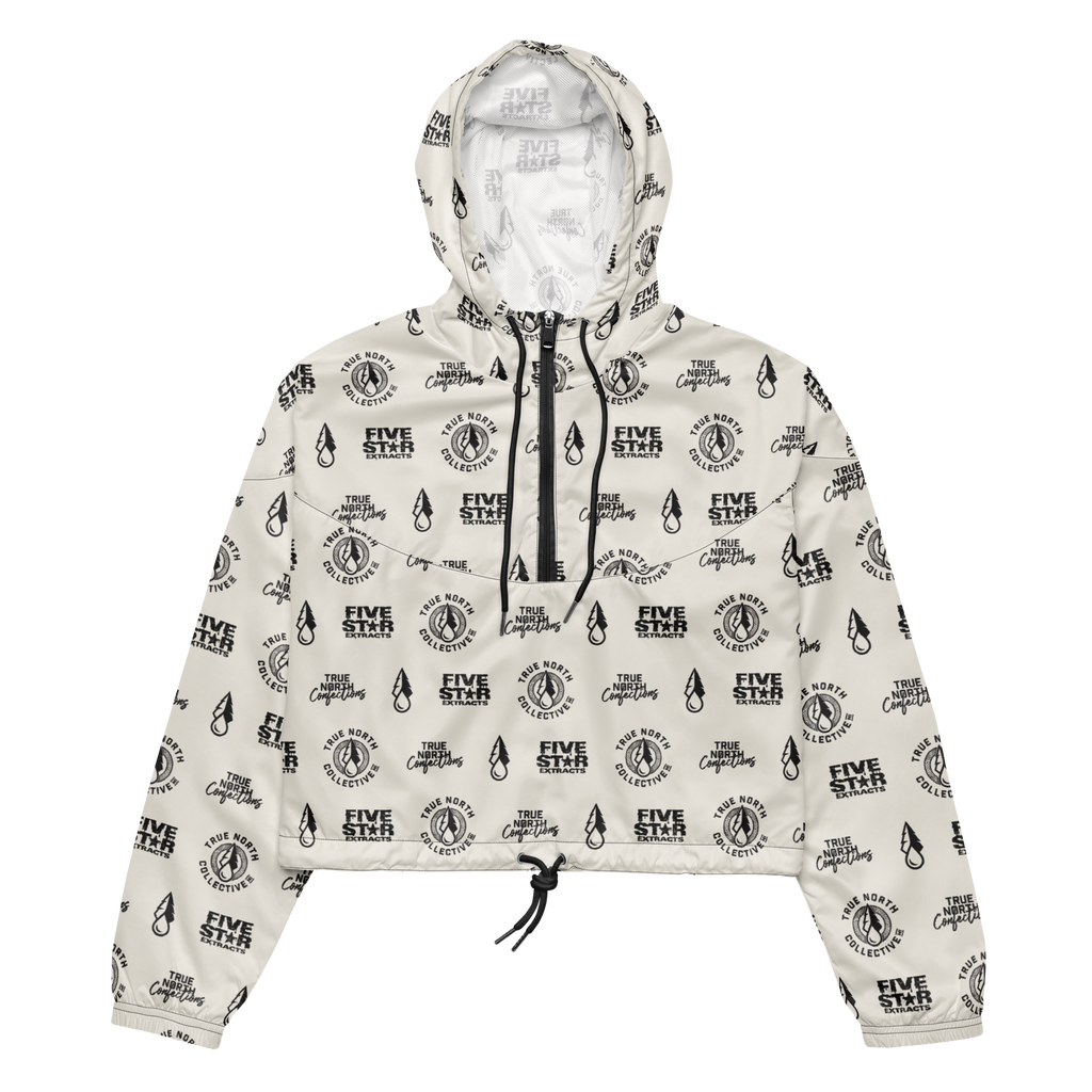 Women’s cropped Logo Pattern windbreaker