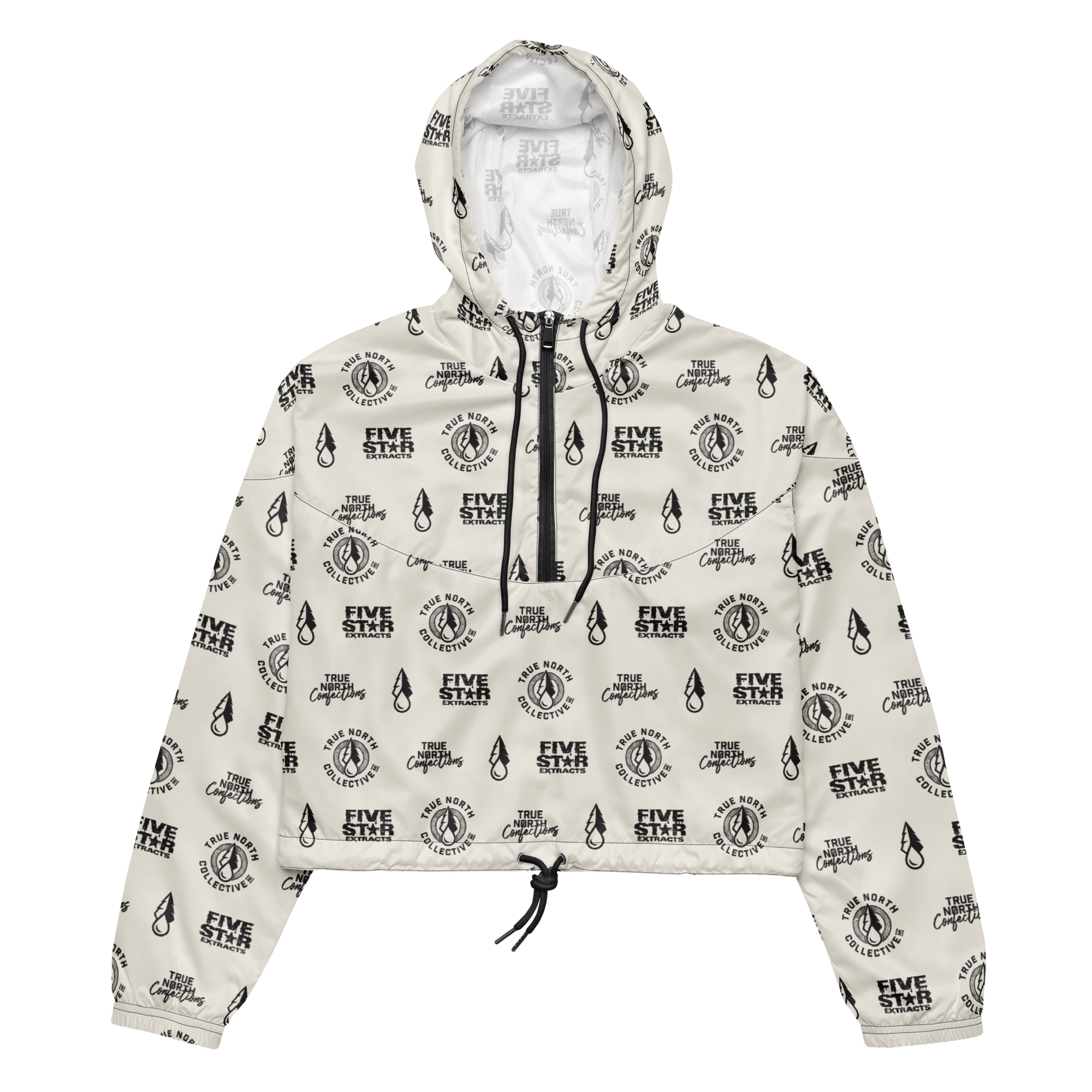 Women’s cropped Logo Pattern windbreaker